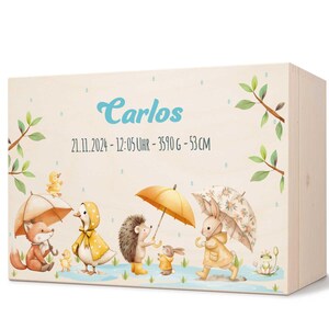 Holzkiste personalisiert – Erinnerungskiste zur Geburt und Taufe – Geschenk Geburt Jungs & Mädchen – Weihnachtsgeschenke mit Namen