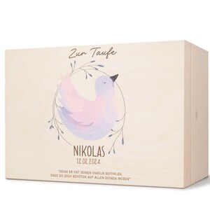 Gepersonaliseerde houten doos – Geboorteherinneringsdoos met deksel – Gepersonaliseerde doopcadeaus – Cadeaudoos voor meisjes en jongens