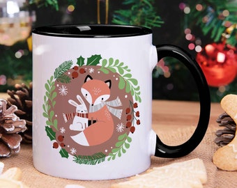 Tasse mit Weihnachtsmotiv - Winterfuchs - Fuchs - Geschenk für Freunde & Familie - zu Weihnachten - Weihnachtsgeschenk - für Sie /Ihn