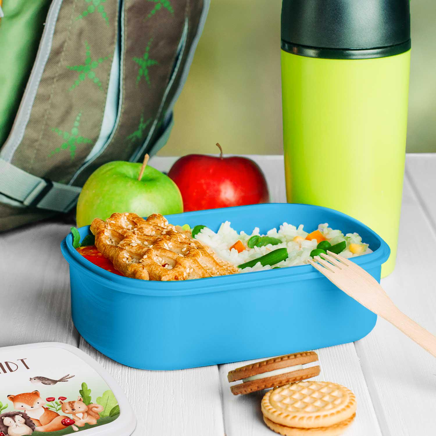 Lunchbox WALDTIERE Für Kinder – Große Brotdose Mit Fach, Perfekt Für Schule & Kindergarten