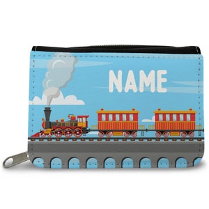 Cartera impresa personalizada - diseño de cerradura de vapor - para niños que comienzan la escuela - regalo de cumpleaños - regalo de cumpleaños