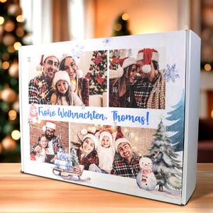 Calendario de Adviento personalizado para llenar - collage de fotos - con su propia foto y nombre - Regalo de bricolaje para él y ella - Regalo de Navidad