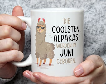 Personalisierte Tasse mit Spruch - Die coolsten Alpakas - Geschenk für Familie Freunde - zum Geburtstag - Frauen / Männer - für Sie & Ihn