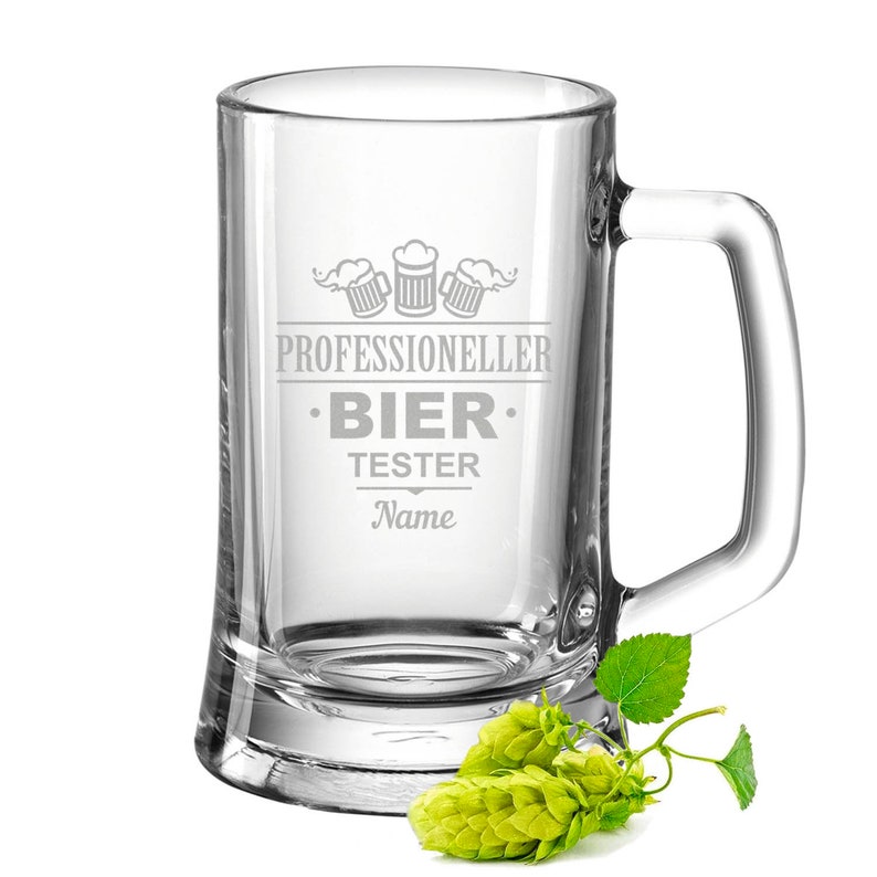 Personalisierter Bierkrug mit Gravur Professioneller Biertester Geschenke für Männer Vatertagsgeschenk Geburtstagsgeschenk Bild 4