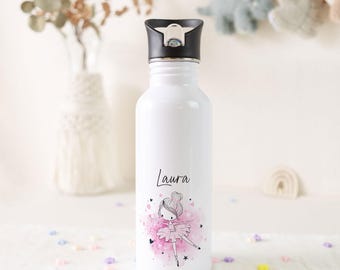 Personalisierte Trinkflasche - Ballerina - mit Name - Wasserflasche für Kinder - Trink Flasche - Geschenk Einschulung - Thermoflasche