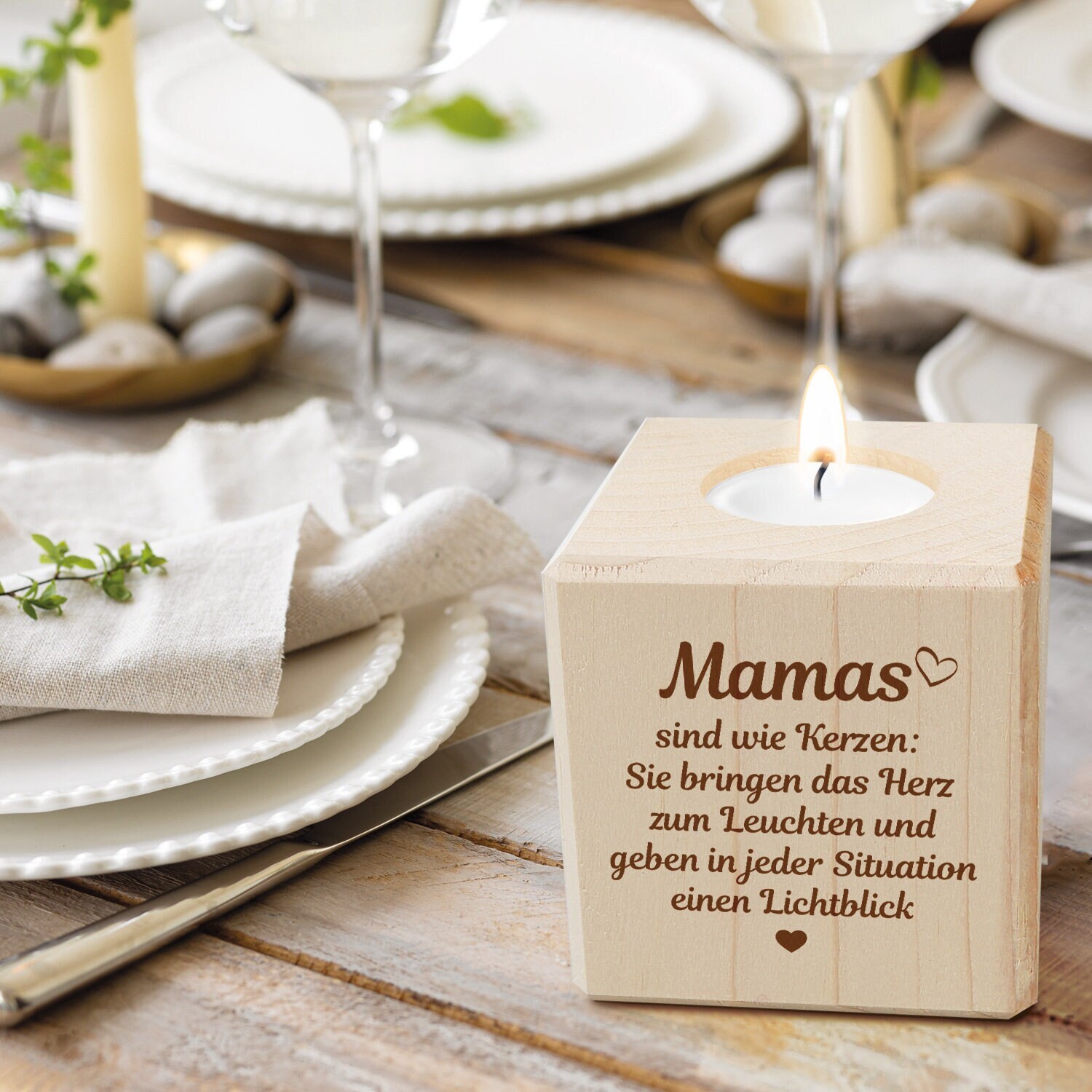 Portacandela con incisione - Le mamme sono come le candele - regalo per la festa della mamma - per le donne - regalo di compleanno per la mamma - per il compleanno - Italia