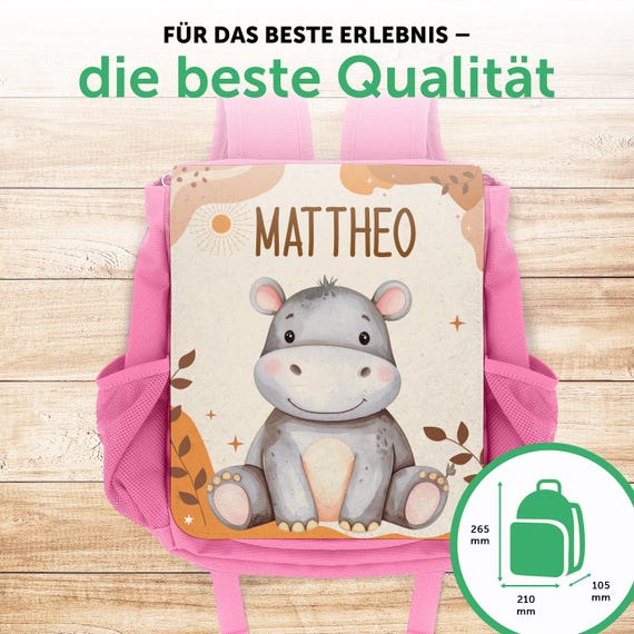 Gaosh Zaini Bambini Personalizzati con Nome Zaino Asilo Bimbo con Simpatici Animali Regali per Bambini e Bambine Regali per Ritorno a Scuola (#1-Cervo