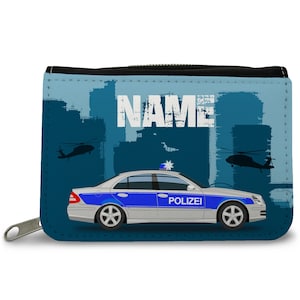 Cartera infantil personalizada – Diseño Policía – Cartera con nombre – Regalo para niños y niñas – Matrícula escolar, cumpleaños