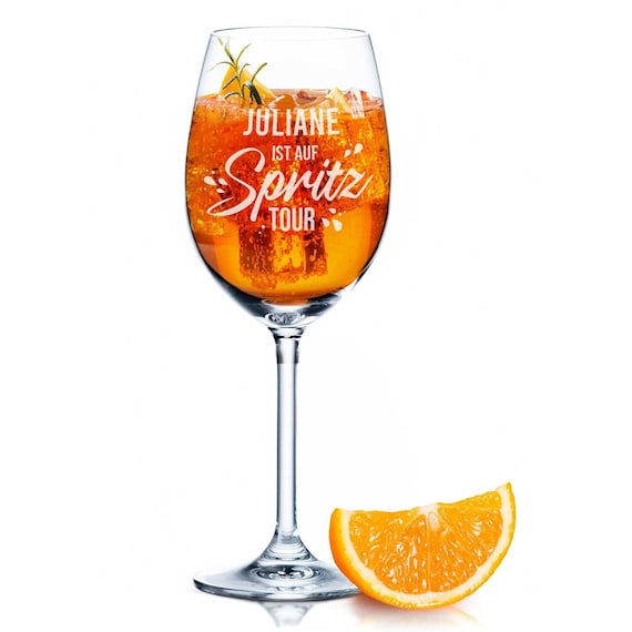 Verre Aperol Spritz personnalisé avec année Verre Aperol Spritz personnalisé avec année