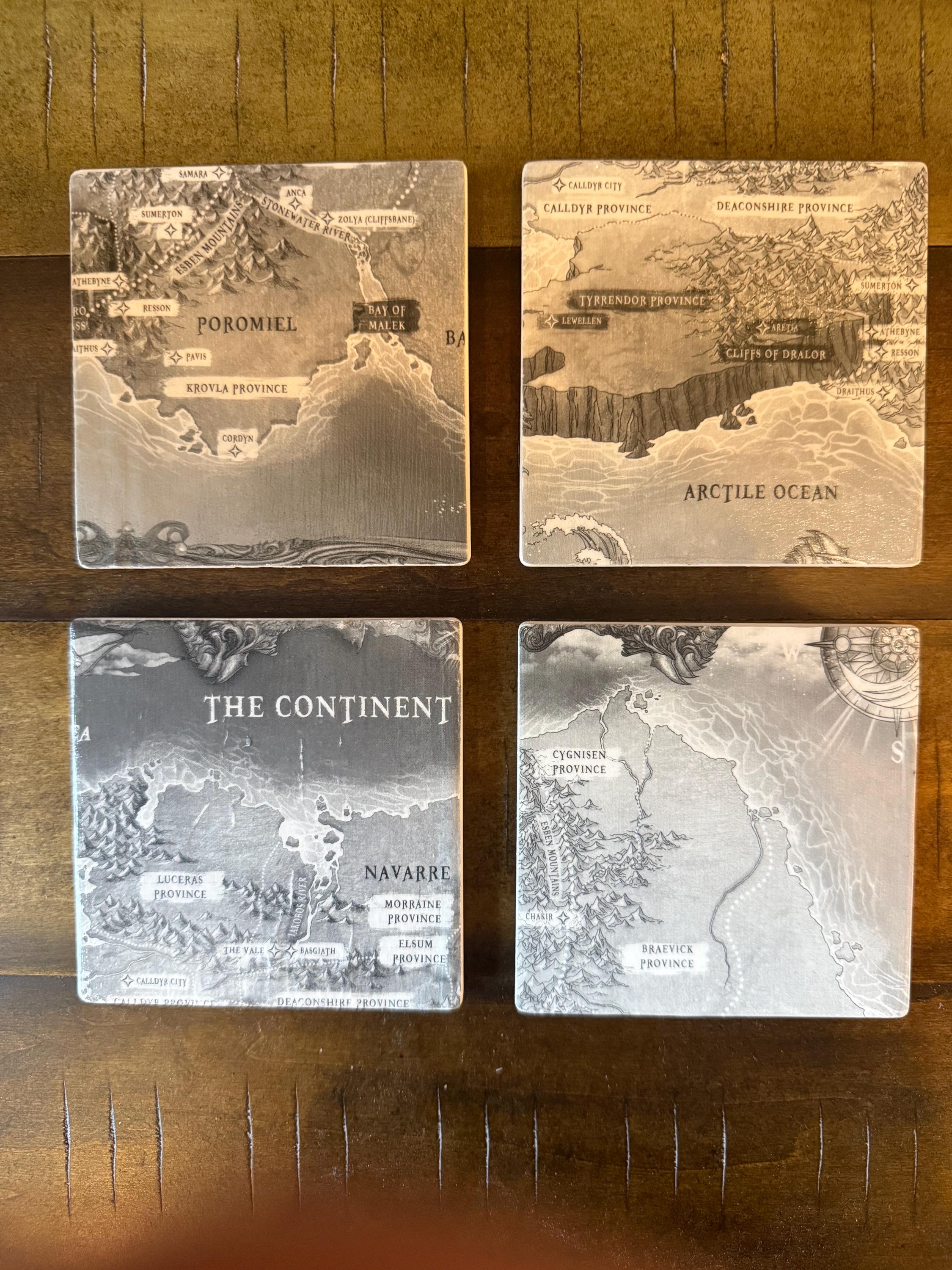 Fourth Wing MAP Book Page Coasters - Etsy