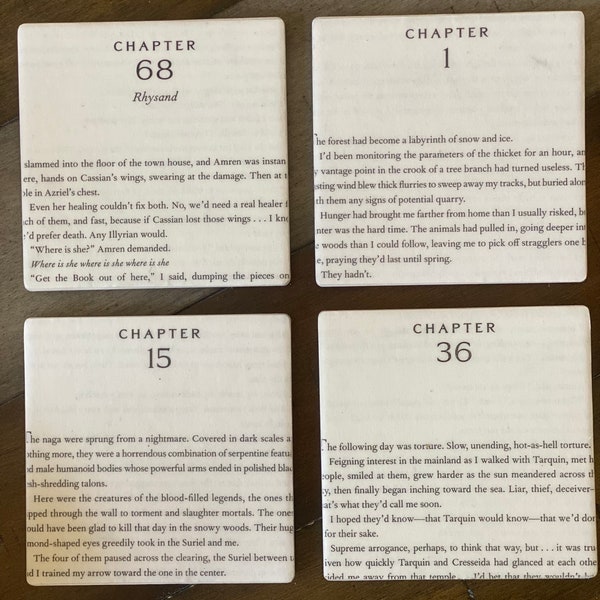 A Court of Thorns and Roses - ACOTAR - Book Page Coasters - Matte