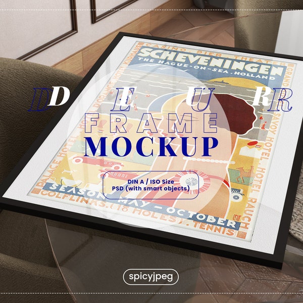 DEUR Art Frame Mockup Template DIN A 4:5 Image - for posters, paintings and artworks