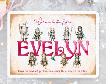 Custom LOTR Name Print Personalized Lord of Rings Gift for Baby Birthday Even the smallest Nursery Custom Personalized gift for Girl Name