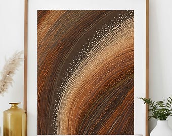Abstract Earth Tones Wall Art: Terracotta Rustic Print (Digital Download)