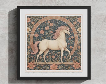 William Morris Unicorn Art Print: Vintage Nursery Decor (Digital Download)
