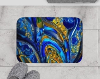 bath mats rug abstract art print stained glass style Boho home & living rug bathroom deco cabin lake Mother Day gifts for women printed rug