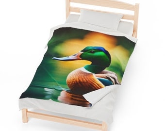 mallard duck prints soft blankets bedding couch throws bird print bedroom art home & living Father Day gifts duck hunter lodge decor cabin