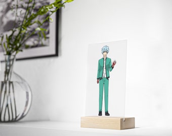 La vie désastreuse de Saiki K Panneau acrylique avec support en bois