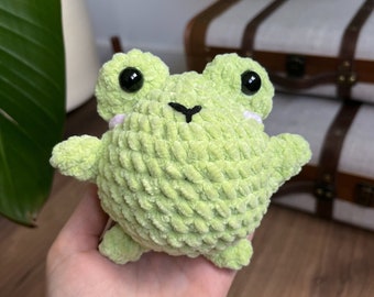 Chonky Frog Crochet Plushie stuffed animal