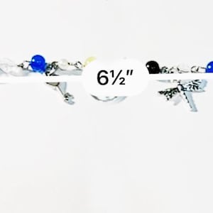 Coraline Inspired Charm Bracelet, Blue Button Jewelry, Movie Fan Gift image 3