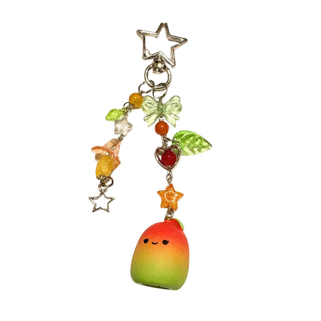 Handmade Squishmallow Keychain, Pastel Kawaii Beaded Bag Charm, Limited ...