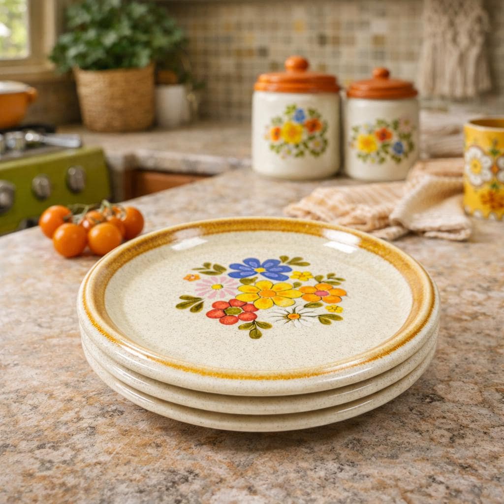 1970年代　ヴィンテージ　ミカサ　 花柄食器　10点　mikasa Mikasa Floribunda Salad Plates Set of 3 Retro 1970s Floral