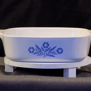 MOOIE vintage, 1 liter, Corning Ware, blauwe korenbloembraadpan - GEEN DEKSEL