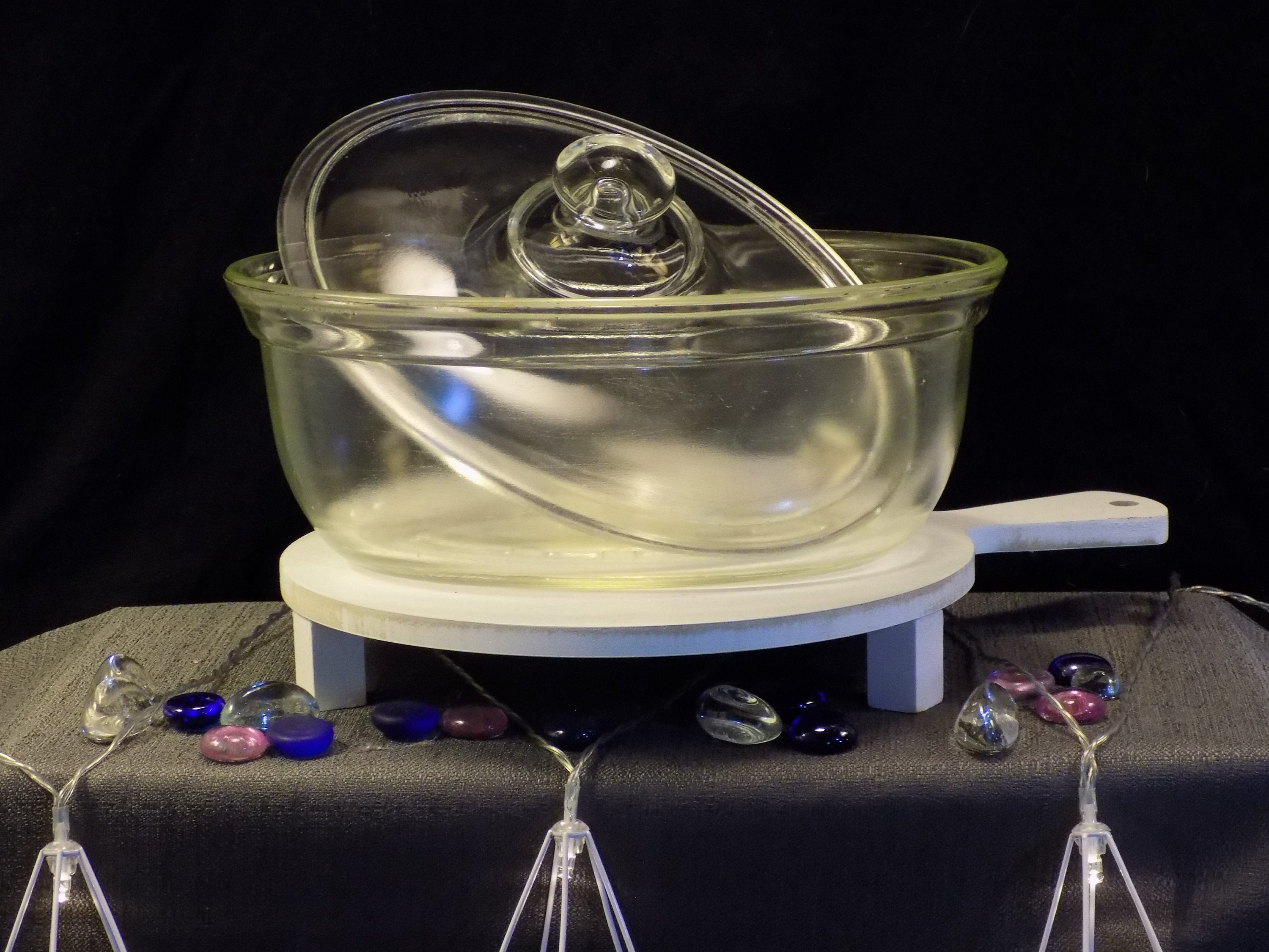 ヴィンテージ 1960 年代 Glasbake「オーブンウェア」透明ガラス、楕円 