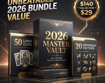 Kit de decoración Dopamine, 50 archivos SVG para linóleo, 20 vectores de animales (Recursos digitales)