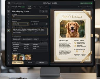 Système d'enregistrement des anciens animaux de compagnie de luxe | Reliure ancienne, kit pour gardienne, passeport