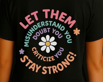 Camiseta gráfica retro de margaritas: camiseta motivacional con el poder de las flores