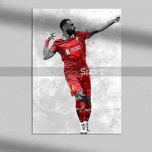 Salah Poster, Mohamed Salah Druck, Leinwanddruck, Kinder Dekor, Mann Höhle Geschenk, Sport Kunst
