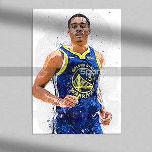 Póster de Jordan Poole, impresión de Jordan Poole, impresión en lienzo, decoración para niños, regalo para la cueva del hombre, arte deportivo