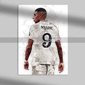 Mbappe Poster, Mbappe Druck, Kylian Mbappe Leinwanddruck, Kinder Dekor, Mann Höhle Geschenk, Sport Kunst