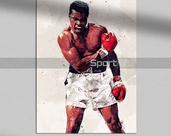 Muhammad Ali-poster: sportkunstprint, decor mangrot
