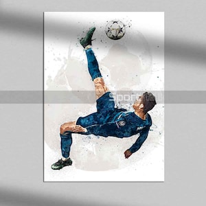 Pôster de Cristiano Ronaldo, Impressão de Bicicleta, Impressão em Tela, Decoração Infantil, Presente de Caverna do Homem, Arte Esportiva