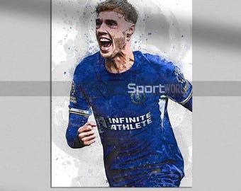 Cole Palmer Poster, Sports Art Print, Man Cave Decor