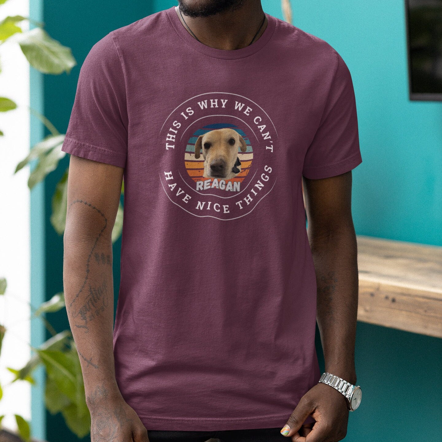 Custom Dog t-shirt, Custom Pet Tee with Retro Style