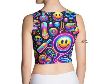 Neon Bliss Rave Crop Top