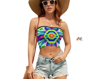 Psychedelic Tie Dye Tube Top