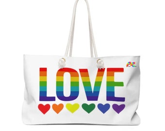 Pride Weekender Bag (Rainbow Overnight Bag, LGBTQ Gifts)