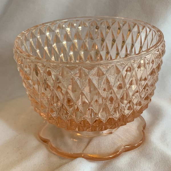 Pink Depression Glass Compote