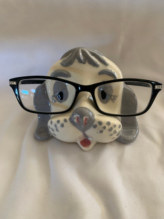 Ceramic art eyeglass holder dog - image 7