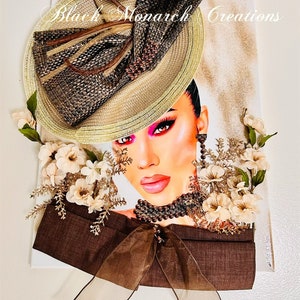 Diva Canvas Art: Handmade Hat, Flowers, Jewelry - 16x20