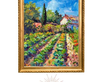 Vibrant Garden Scene | Digital Download, Landscape Print, Colorful Print