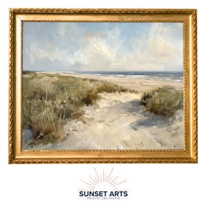 Serene Beach Landscape Print: Coastal Seascape Art (Digital Download)