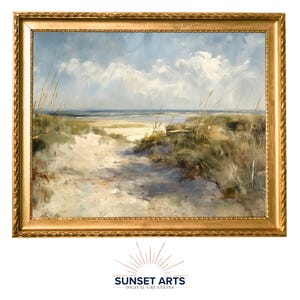 Tranquil Beach Path Art Print: Coastal Landscape (Digital Download)