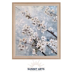 Cherry Blossom Print: Impressionistic Floral Wall Art (Digital Download)