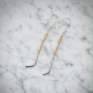 Pearl and Hill Tribe silver dangles