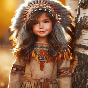 Young Native Girl Autumn Stock Photo